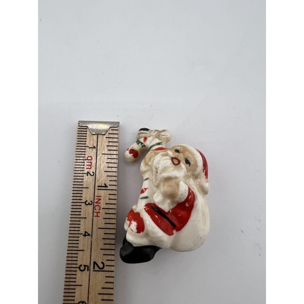 Vintage Holiday Party Home Decoration Christmas Santa Claus Figurine - 1.75" - Picture 3 of 5